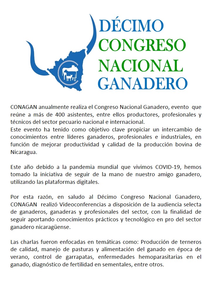 Décimo Congreso Nacional Ganadero / 2020
