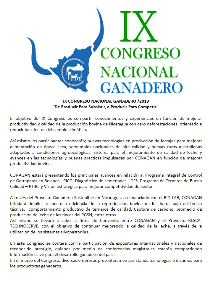 Noveno Congreso Nacional Ganadero/ 2019