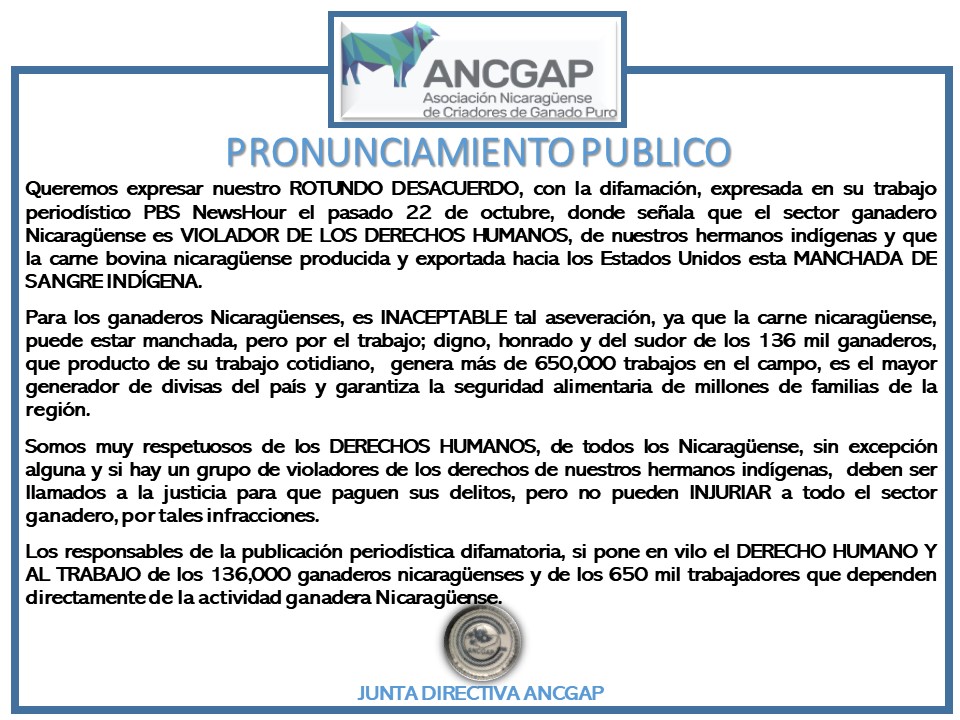 Pronunciamiento Público / ANCGAP